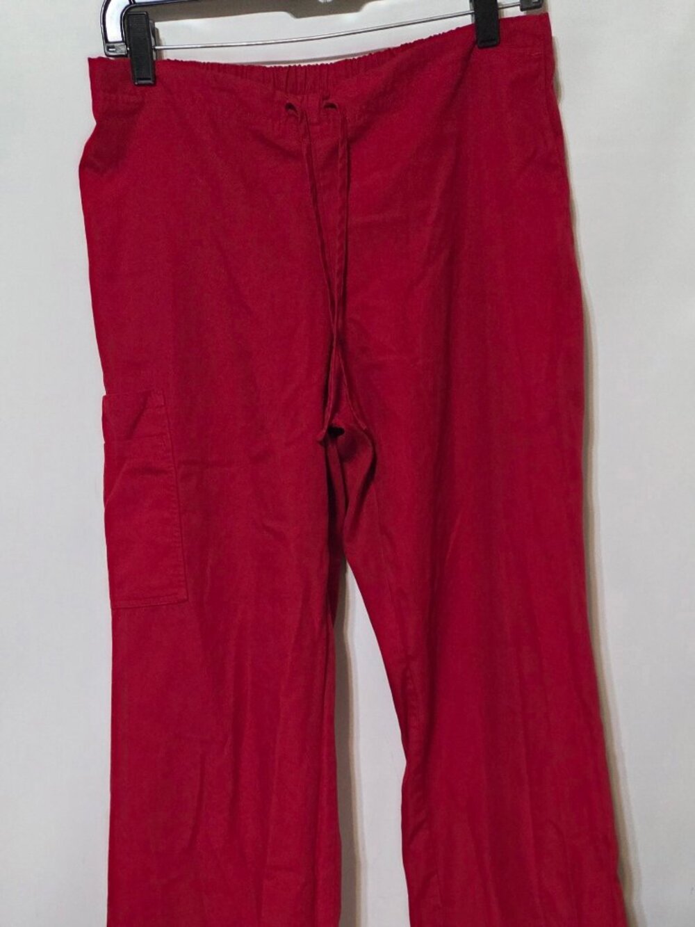 SB Scrub Drawstring Straight Legged Classic Red Scrub Pants   SIZE: Small